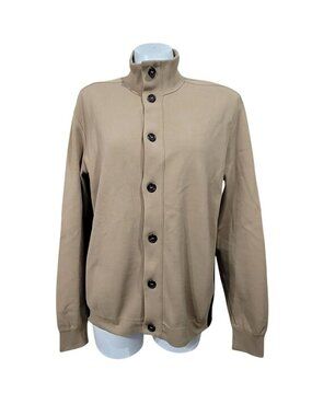 Vintage Prada Sport Cardigan Button Front Contrast Side Panels 90s IT 52